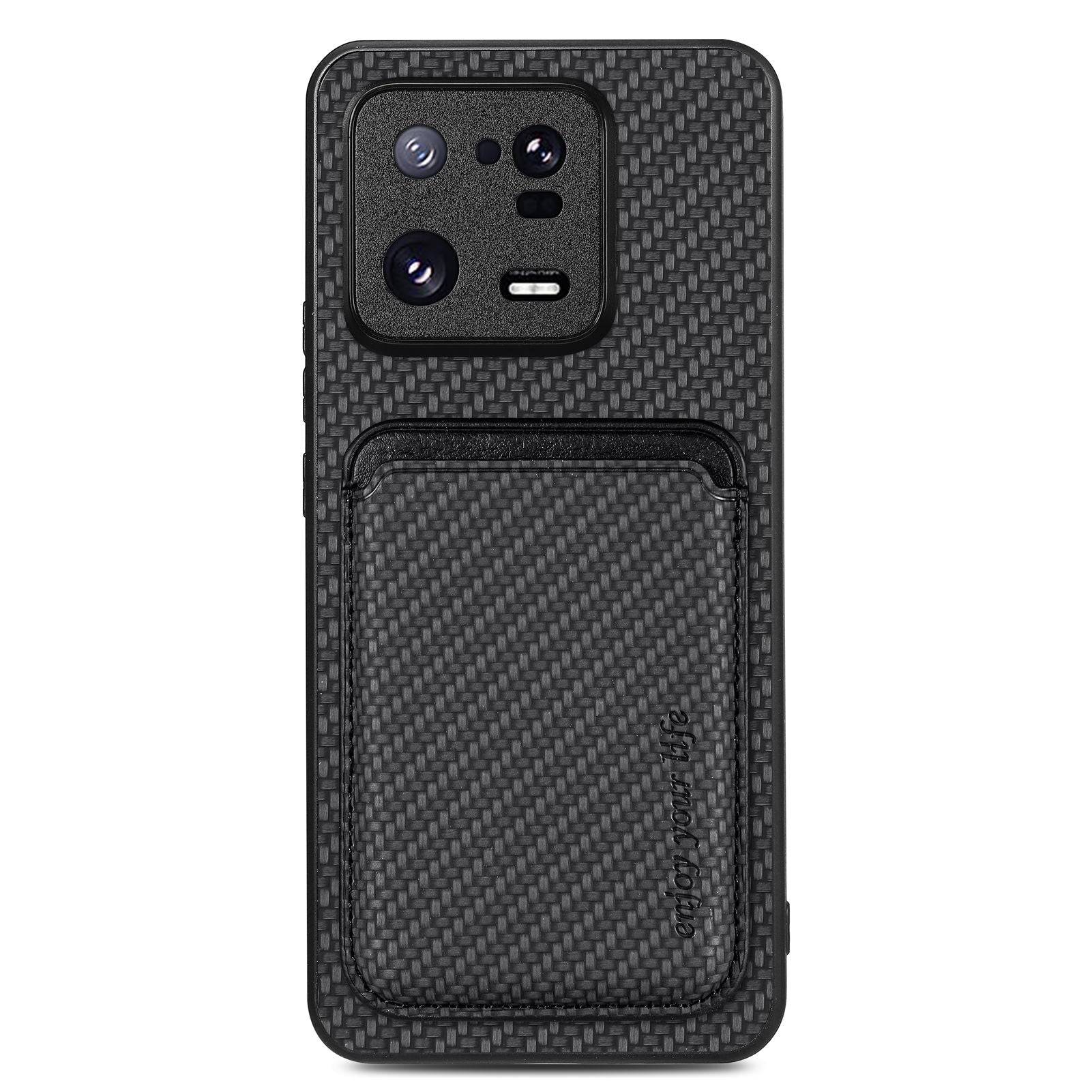For Xiaomi 13 Pro 5G Detachable Card Holder Carbon Fiber Texture Phone Cover PU Leather TPU PC Phone Case For Xiaomi 13 Pro 5G Detachable Card Holder Carbon Fiber Texture Phone Cover PU Leather TPU PC Phone Case